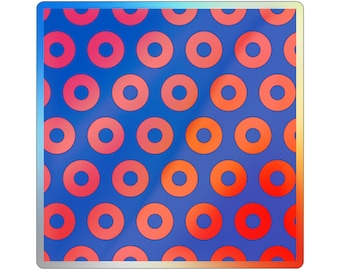 Pegatinas holográficas troqueladas de Phish AOP Donut