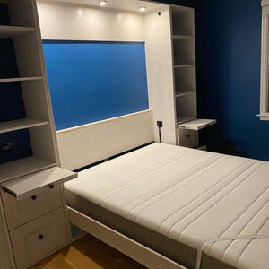 Details in Description.. Our High-Quality Murphy Beds add Style to Your Office/Guest Rooms. Solid Wood afbeelding 9