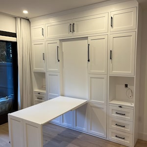 Details in Description.. Our High-Quality Murphy Beds add Style to Your Office/Guest Rooms. Solid Wood afbeelding 10