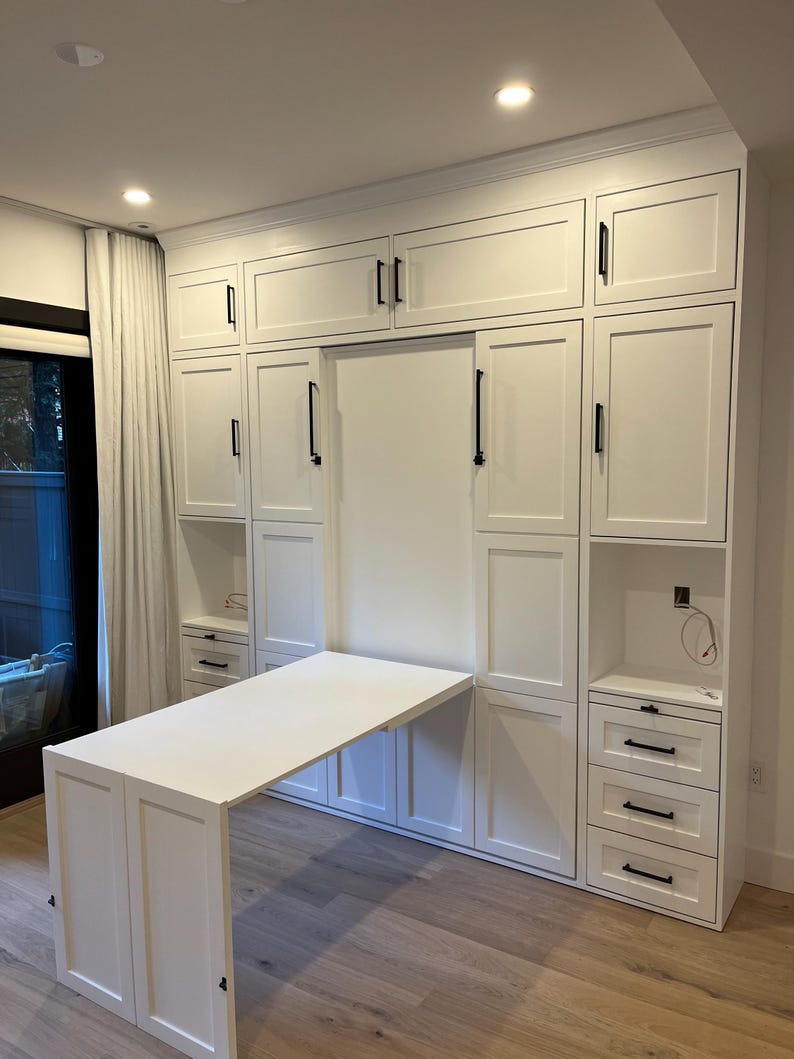 Details in Description.. Our High-Quality Murphy Beds add Style to Your Office/Guest Rooms. Solid Wood afbeelding 10