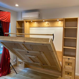 Details in Description.. Our High-Quality Murphy Beds add Style to Your Office/Guest Rooms. Solid Wood afbeelding 6