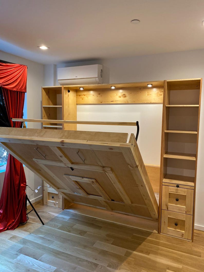Details in Description.. Our High-Quality Murphy Beds add Style to Your Office/Guest Rooms. Solid Wood afbeelding 6