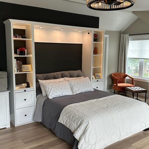 Details in Description.. Our High-Quality Murphy Beds add Style to Your Office/Guest Rooms. Solid Wood afbeelding 2