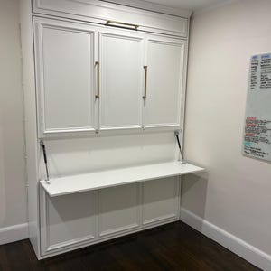 Details in Description.. Our High-Quality Murphy Beds add Style to Your Office/Guest Rooms. Solid Wood afbeelding 8