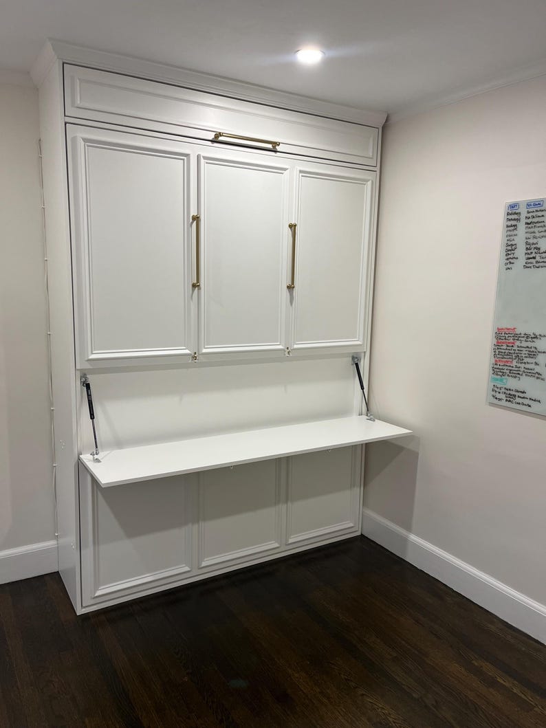 Details in Description.. Our High-Quality Murphy Beds add Style to Your Office/Guest Rooms. Solid Wood afbeelding 8