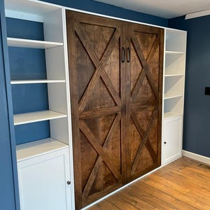 Details in Description.. Our High-Quality Murphy Beds add Style to Your Office/Guest Rooms. Solid Wood afbeelding 5