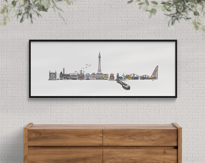 Blackpool Skyline Panoramic Wall Art