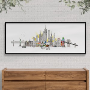 New York Skyline Cityscape Wall Art Print