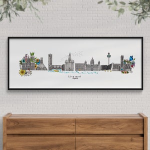 Liverpool Skyline Panoramic Wall Art