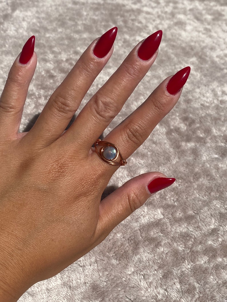 Labradorite Eye Ring