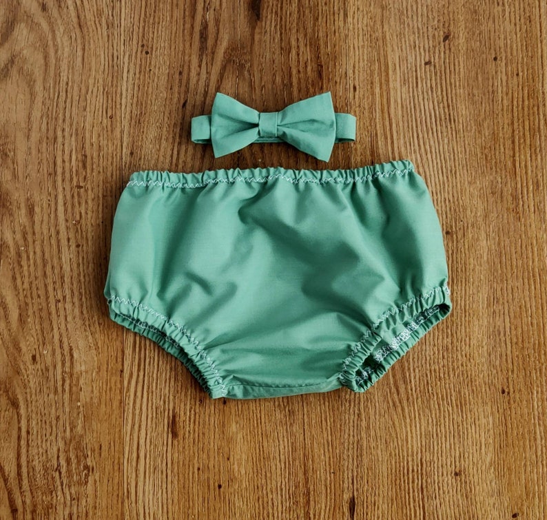 Sage Green Baby Boy Cake Smash Outfit Bloomer Diaper Cover Etsy