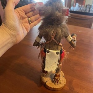 Wolf or Badger Artist Signed Kachina Doll 10 1/2 " tall image 5