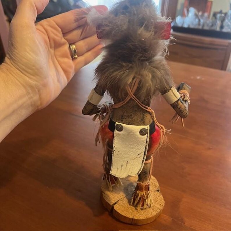 Wolf or Badger Artist Signed Kachina Doll 10 1/2 " tall image 5