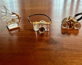 Lot of three miniature Swarovski Crystal Collectibles