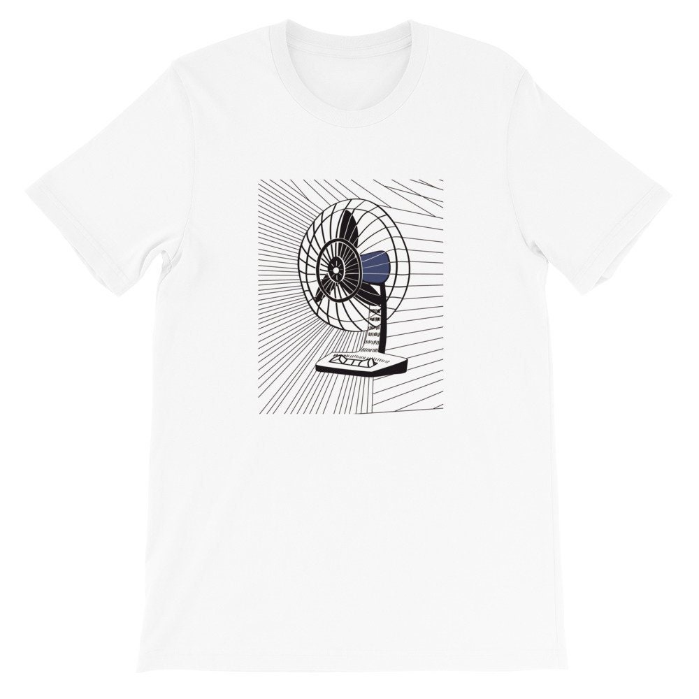 FAN PRINT TSHIRT Mens Vintage Fan Print T Etsy