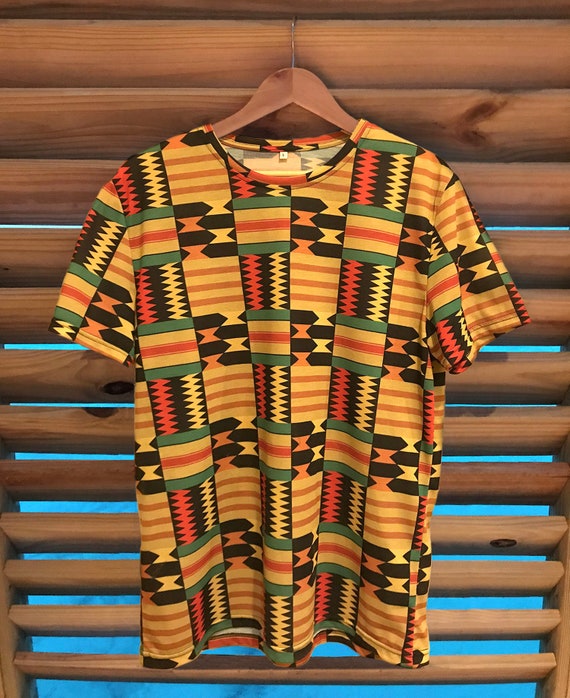 CARNIVAL KENTE Mens T-SHIRT | Vibrant African Print Shirt | Ghana