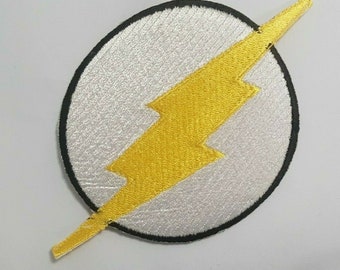 Lightning Yellow Bolt Flash Light Thunder Cartoon Children Iron-On Patches-Logo