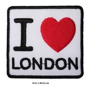 I Love London Embroidered Iron/ Sew-On Patch Red Heart Jacket Badge/Logo
