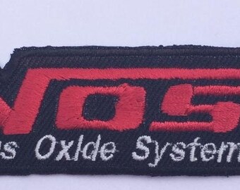Logotipo del parche Ir0n-On/sew-On de NOS Nitrogen Oxide Systems Ir0n-On/sew-On