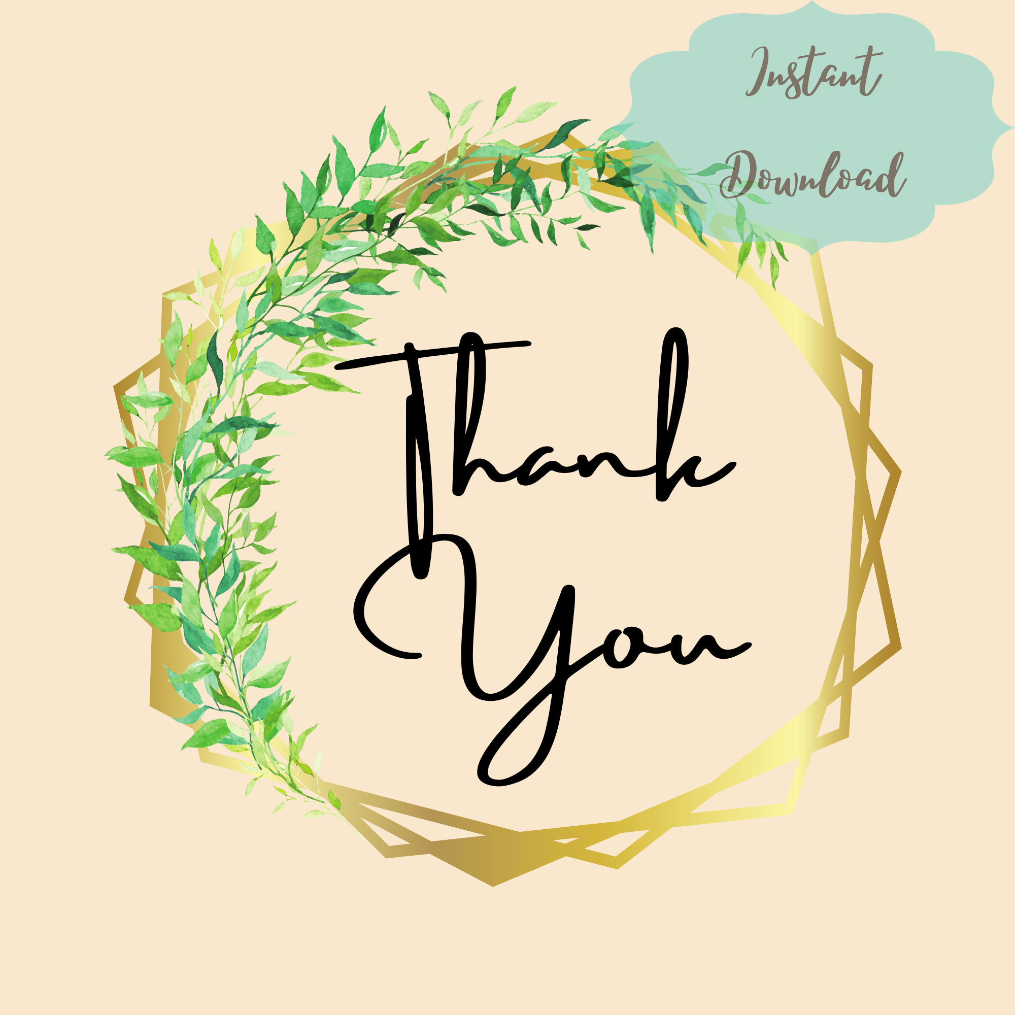 Thank you stickers printable stickers download stickers Etsy