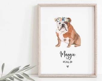 Digital Download Custom Pet Portrait Choose Your Pet Gifts For Pet Lovers Gifts For Her Personalized Pet Print PRINTABLE