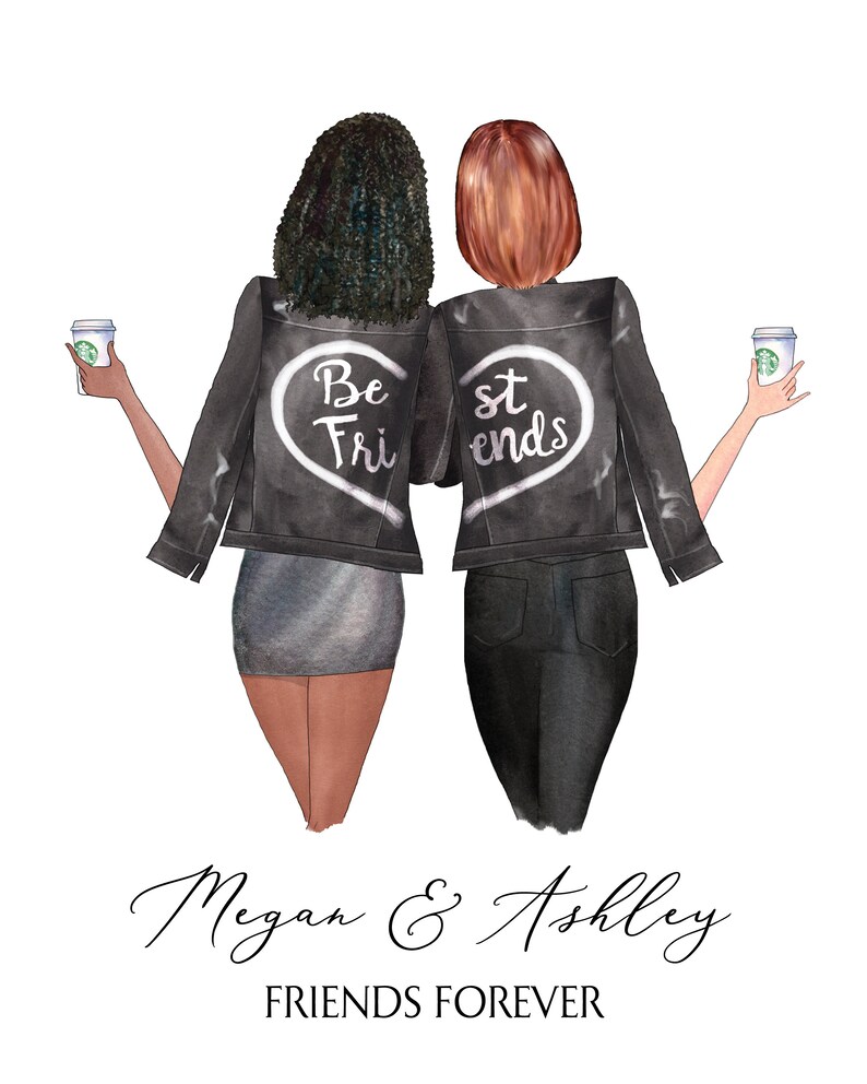 PRINTABLE Custom Best Friend Art Best Friend Gift Etsy