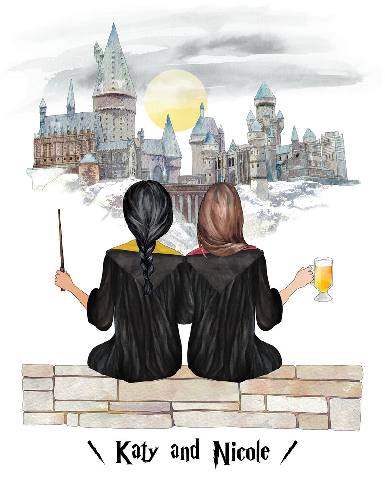 PRINTABLE Custom Harry Potter Best Friend Art Harry Potter | Etsy