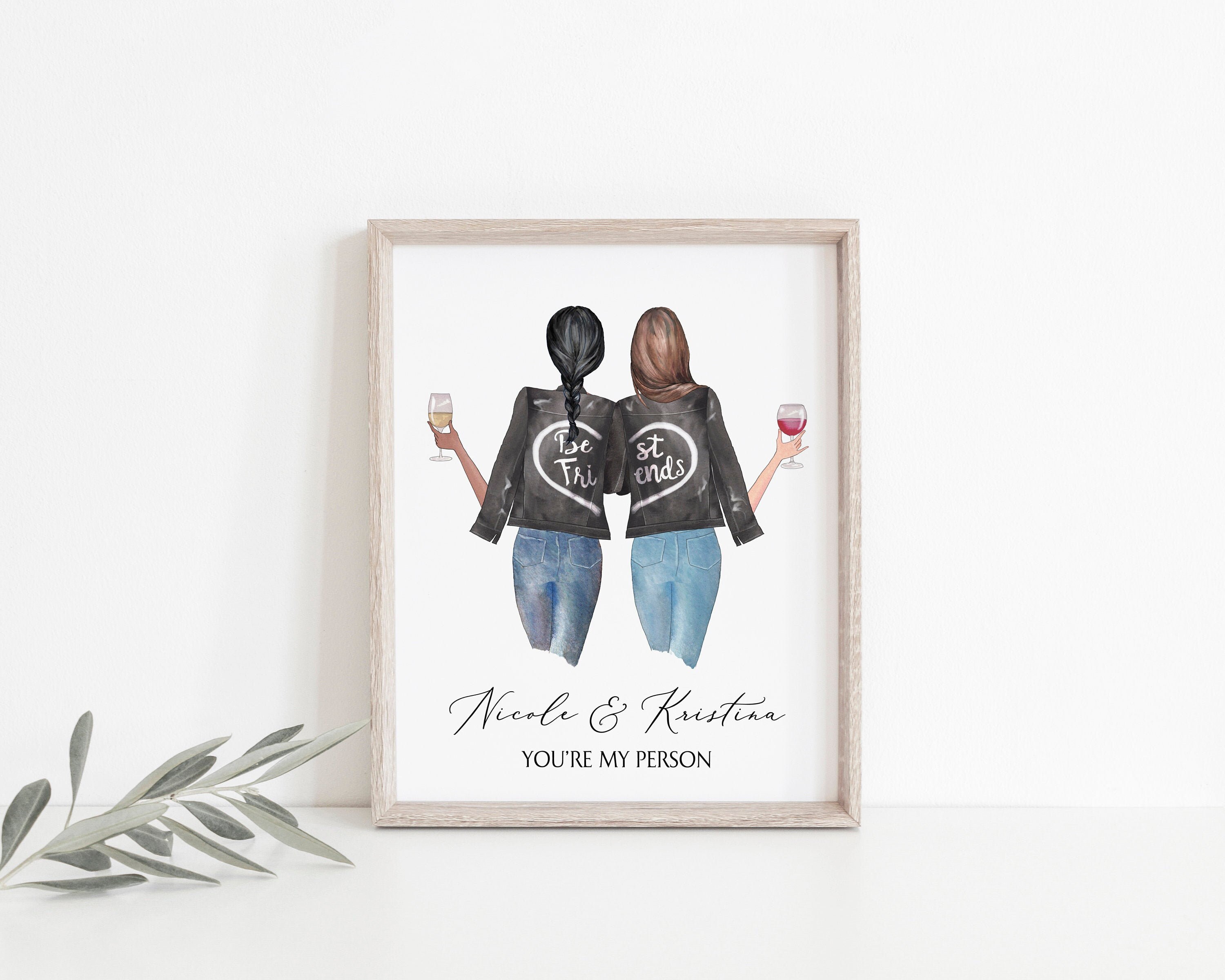 PRINTABLE Custom Best Friend Art Best Friend Gift Etsy