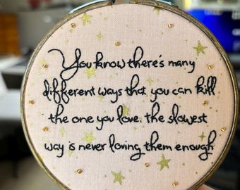 High Infidelity Taylor Swift Midnights 4” hand embroidery wall art decoration