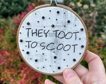 Astrophage Project Hail Mary Andy Weir Quote '' Embroidery Hoop *MADE TO ORDER - Fabric and beads will be slightly different*