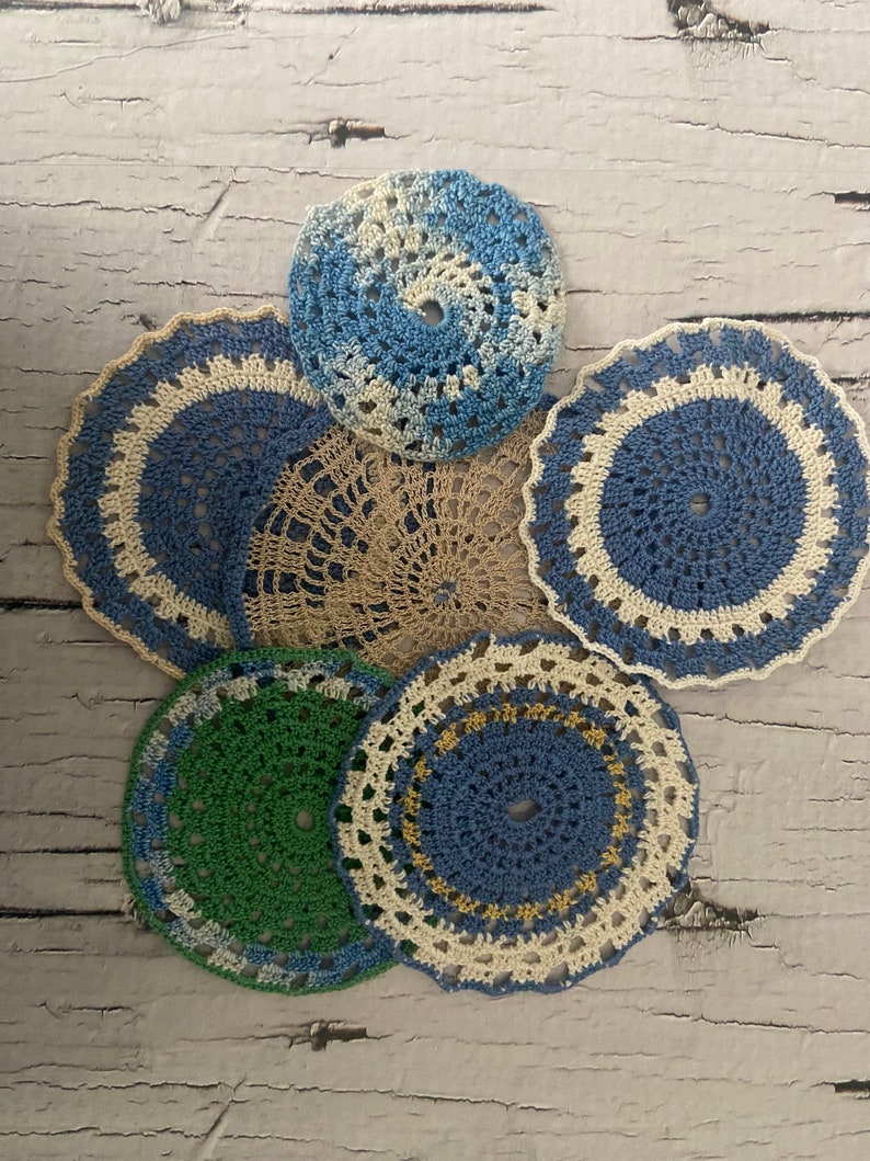 Set of 6 Vintage Doilies Handmade