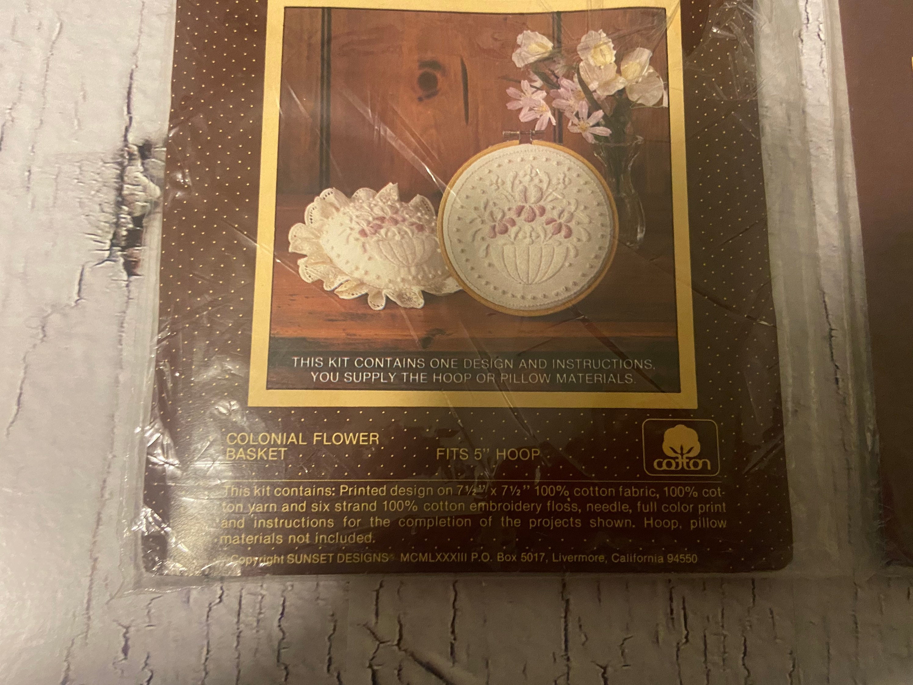 Vintage Sunset Stitchery Kits Lot of 2 1984 Country Goose 799