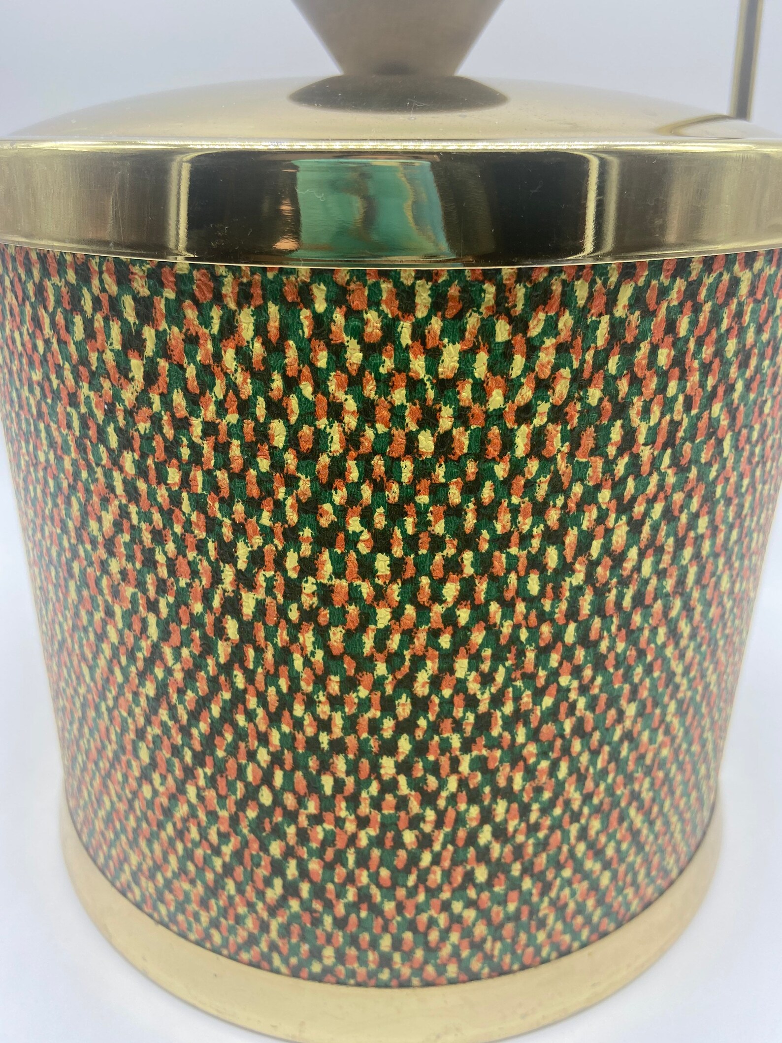 Vintage MCM Ice Bucket Gold Tone Colorful Hollywood Regency Etsy
