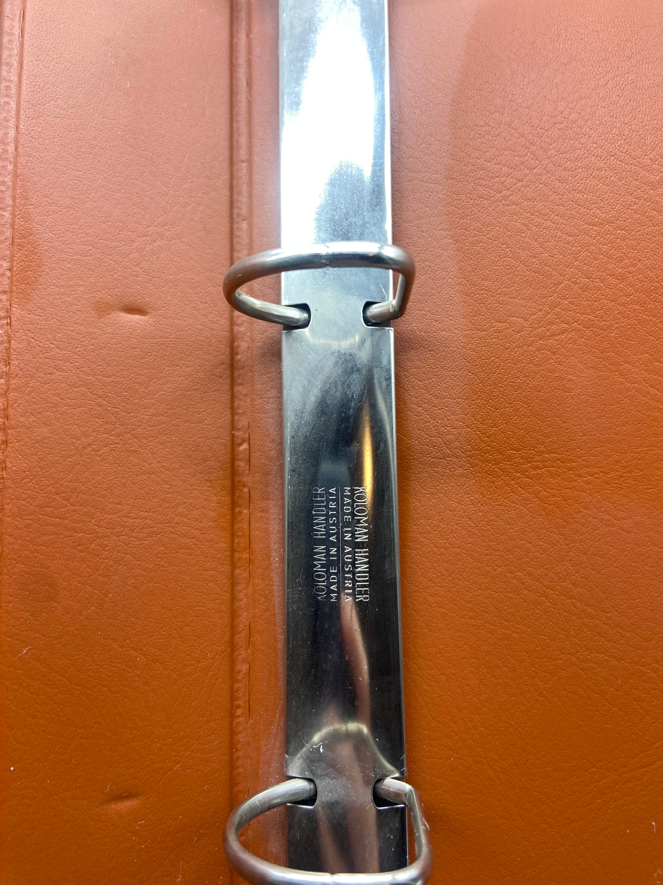 Koloman Handler Vintage Brown Leather Look Three Ring Binder MCM Office