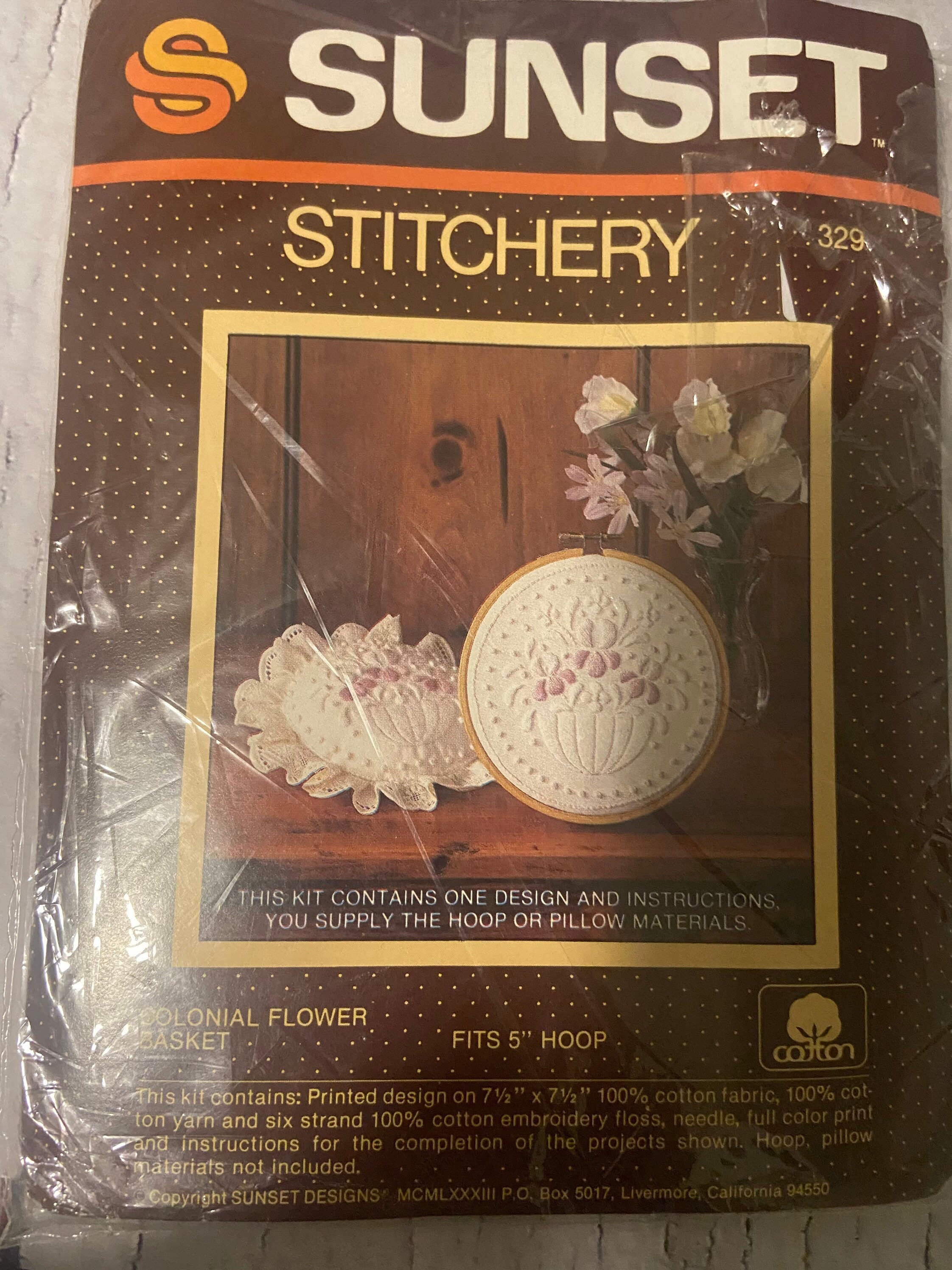 Vintage Sunset Stitchery Kits Lot of 2 1984 Country Goose 799