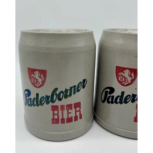 Paderborner Bier Paderborn Germany Beer Stein  x2 Mug Stoneware 0.5L (45)