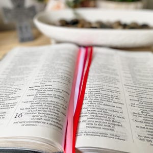 Bible Ribbon Bookmark - Christian Gift, Keepsake With Multiple Ribbons ...