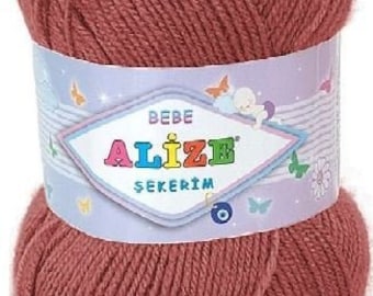 Alize Şekerim Bebe , Şekerim Bebe  , Baby Yarn,Baby Blanket Yarn, Velvet Yarn, Knitting Yarn, amigurumi Yarn