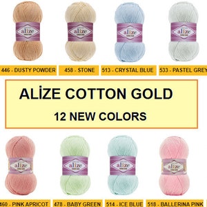 Alize Cotton Gold, Cotton yarn, Knitting Yarn, Bikini Yarn,amigurumi yarn,crochet yarn, baby yarn, swimsuit yarn, acryic yarn, lingerie yarn