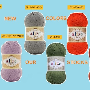 Alize Diva, Alize Diva Yarn, microfiber yarn, acrylic yarn, Bikini Yarn, swimsuit yarn, lingerie, lingerie yarn
