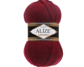 18 Skeins Alize Lana Gold Classic, Free Standart Shipping Alize Lana Gold Classic,Wool Yarn Acrylic Yarn Goat Yarn Blend yarn acrylic yarn
