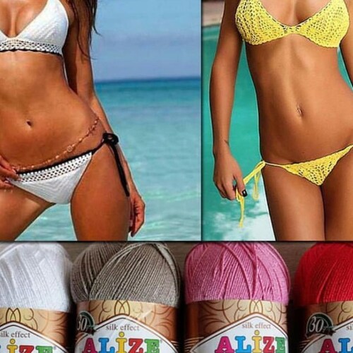 Alize Diva Stretch Microfiber Yarn Acrylic Yarn Bikini Etsy