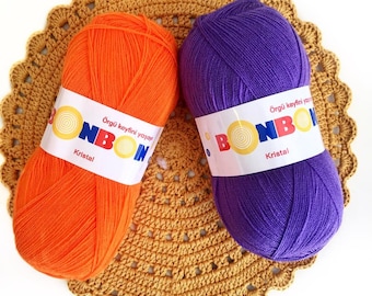 18 Skeins Nako Bonbon Kristal Free Standart Shipping, Nako Bonbon Crystal, acrylic yarn, woman glowe,Woman Hoode, elastic yarn,swimsuit yarn