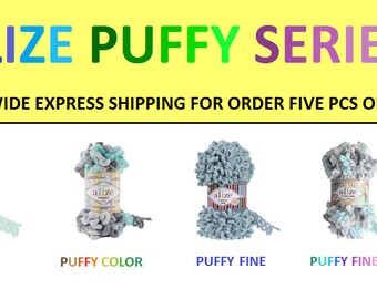 Alize Puffy, New Colors Polyester yarn, Knitting Yarn,Baby Yarn, stretch yarn, elastic yarn, swimsuit yarn, lingerie, lingerie yarn