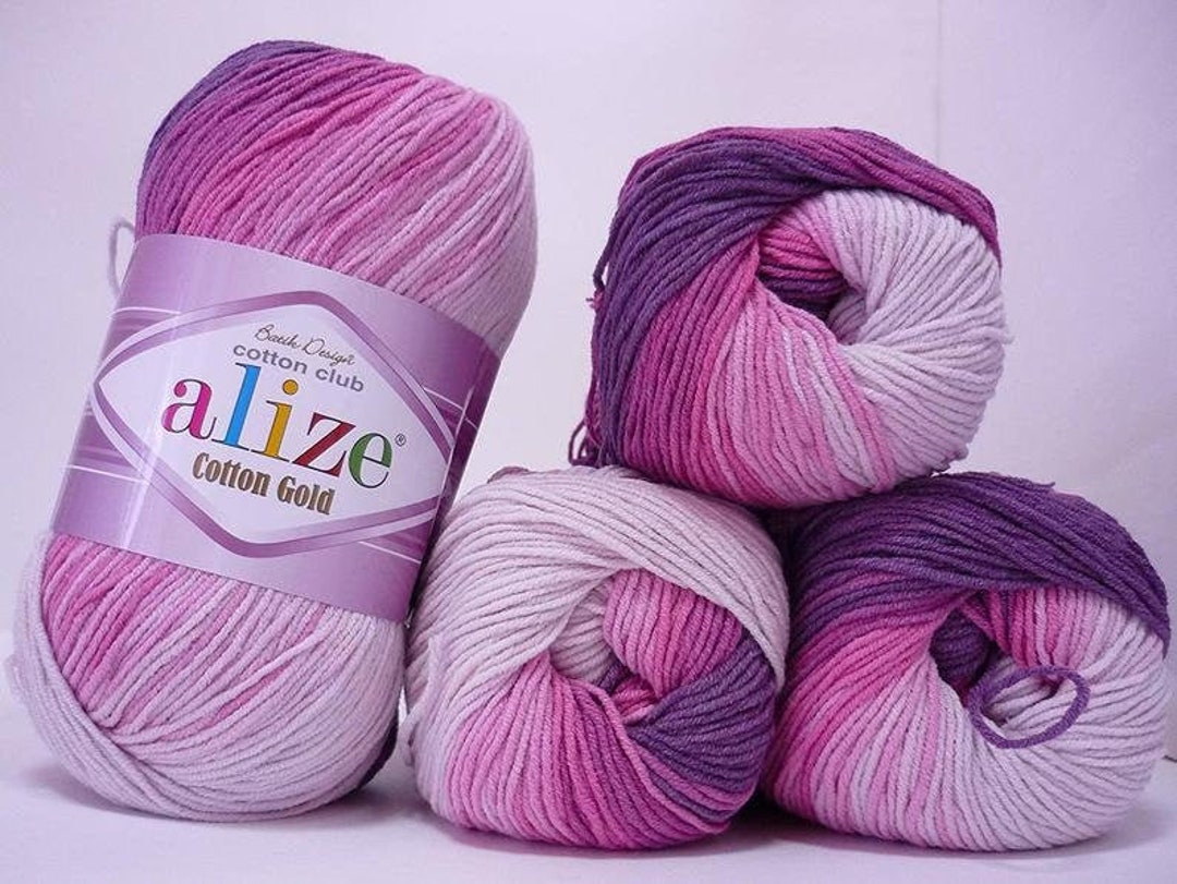 Alize Cotton Gold Batik Cotton Yarn Knitting Yarn Bikini Etsy