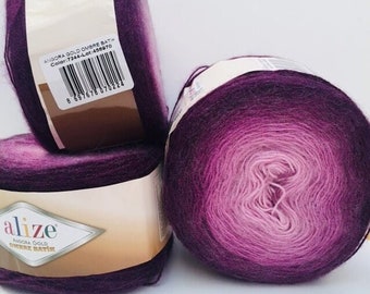 Alize Angora Gold Ombre Batik mohair yarn blend acrylic Hand knit Soft yarn Spring Winter yarn crochet knit yarn for hat fingering yarn 3ply