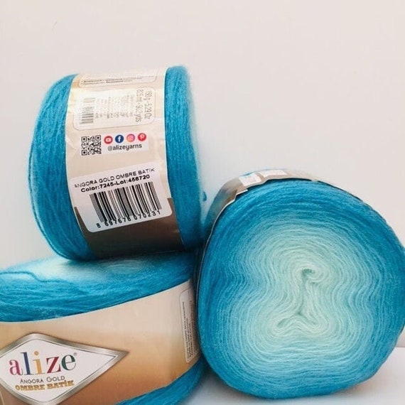 Alize Angora Gold Yarn 20% Wool 80% Acrylic Lot Of 3skn 300gr 1805yd