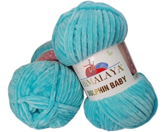 12 Skeins Himalaya Dolphin Baby Free And Fast Shipping, Himalaya Yarn, Baby Yarn,Baby Blanket Yarn, Velvet Yarn, Knitting, Dolphin Baby Yarn