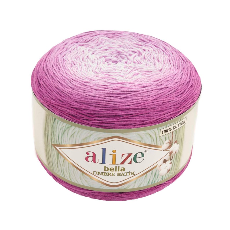 Alize Bella Ombre Batik, Cotton Yarn, 250 Gram Yarn, Hypoallergenic ...