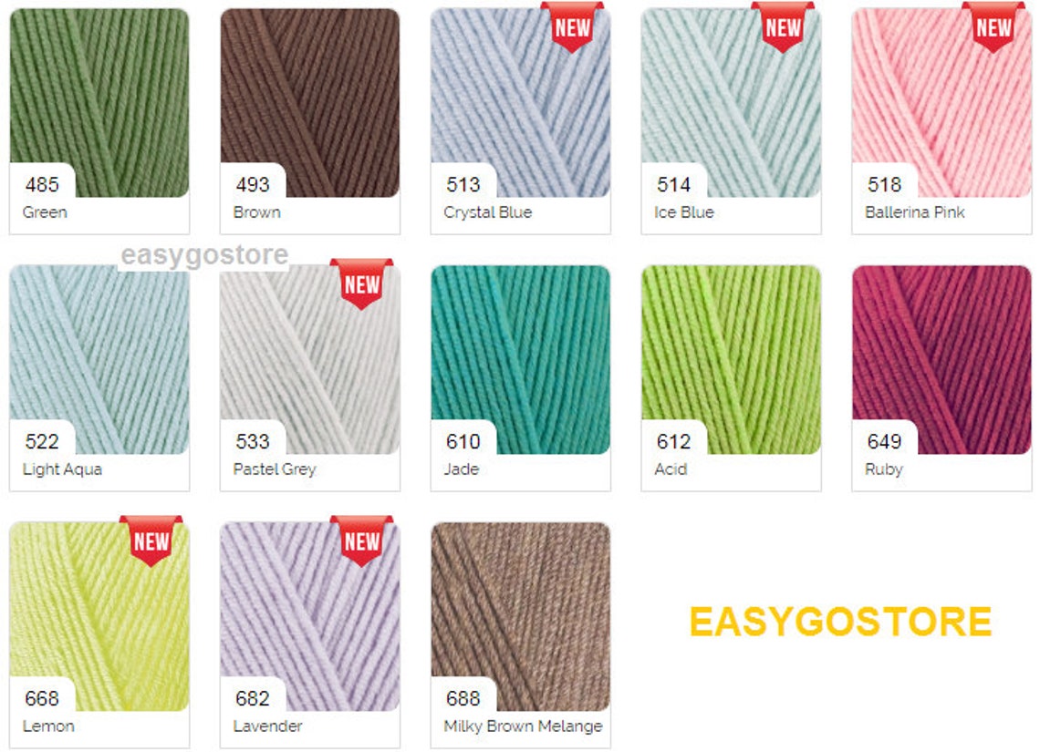 Alize Cotton Gold Yarn 20 Skeins Free and Fast Shipping Etsy